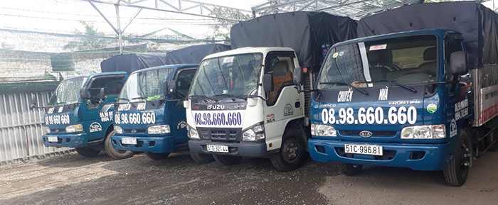 Hệ thống xe tải Dịch vụ chuyển nhà trọn gói quận 2 chuyên nghiệp cùng Thành Công